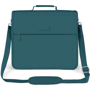 image:imageSUNEE Zipper Binder 3 Ring 3 Inch ORing with Handle and Shoulder Strap 600Sheet Capacity 5Tab Expanding File Folder MultiPockets for Middle School Organizer Binder with Zipper Deep TealGreen