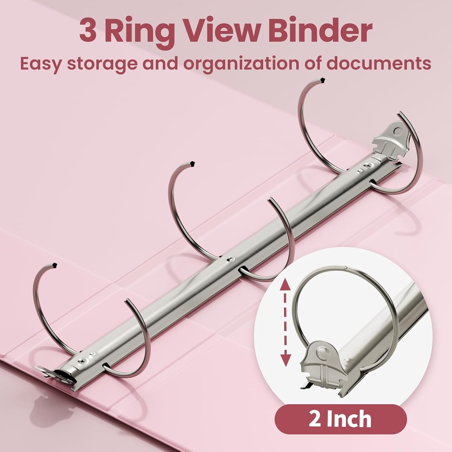 image:imageSUNEE 1 Inch Binders 3 Ring 6 Pack Clear View Three Ring Binders PVCFree Fit 85x11 Inches for School Binder or Office Binder Supplies Classic 6 ColorsPastel Assortment