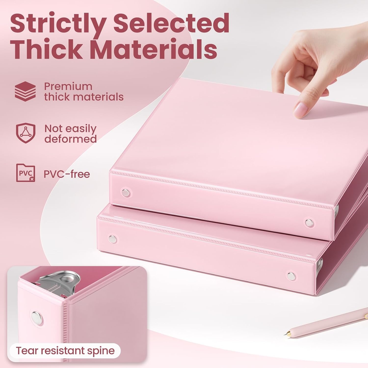 image:imageSUNEE 1 Inch Binders 3 Ring 6 Pack Clear View Three Ring Binders PVCFree Fit 85x11 Inches for School Binder or Office Binder Supplies Classic 6 ColorsPastel Assortment