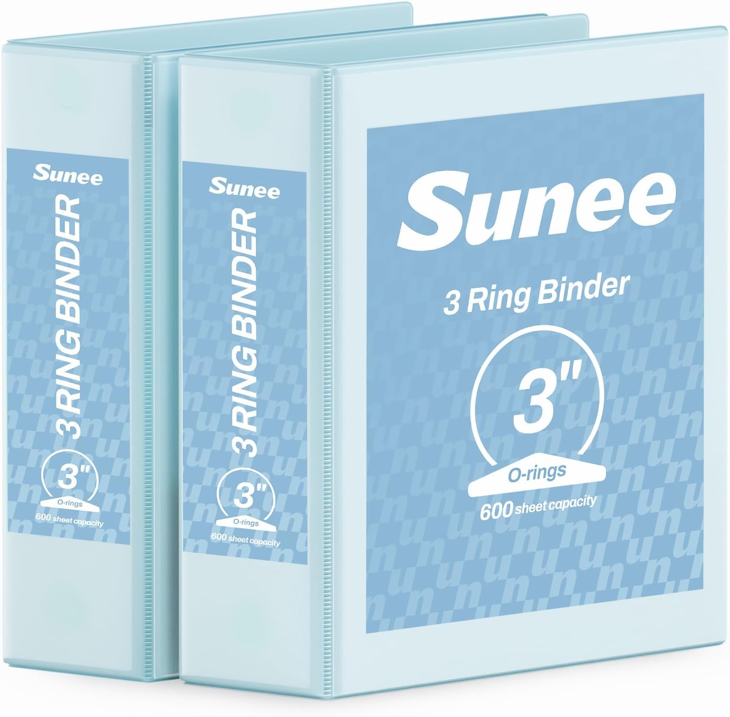 image:imageSUNEE 3 Ring Binder 15 Inch 2 Pack Clear View Binder Three Ring PVCFree Fit 85x11 Inches for School or Office Supplies YellowBlue