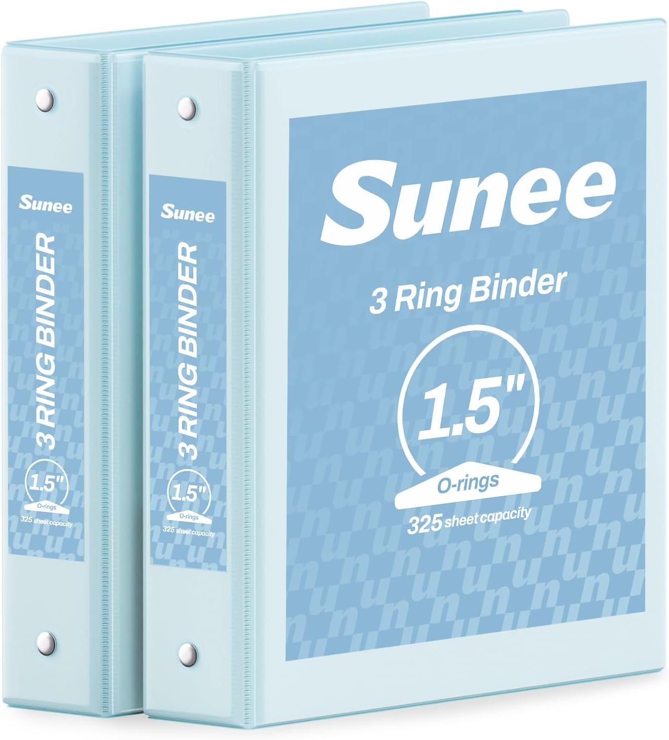 image:imageSUNEE 3 Ring Binder 15 Inch 2 Pack Clear View Binder Three Ring PVCFree Fit 85x11 Inches for School or Office Supplies YellowBlue