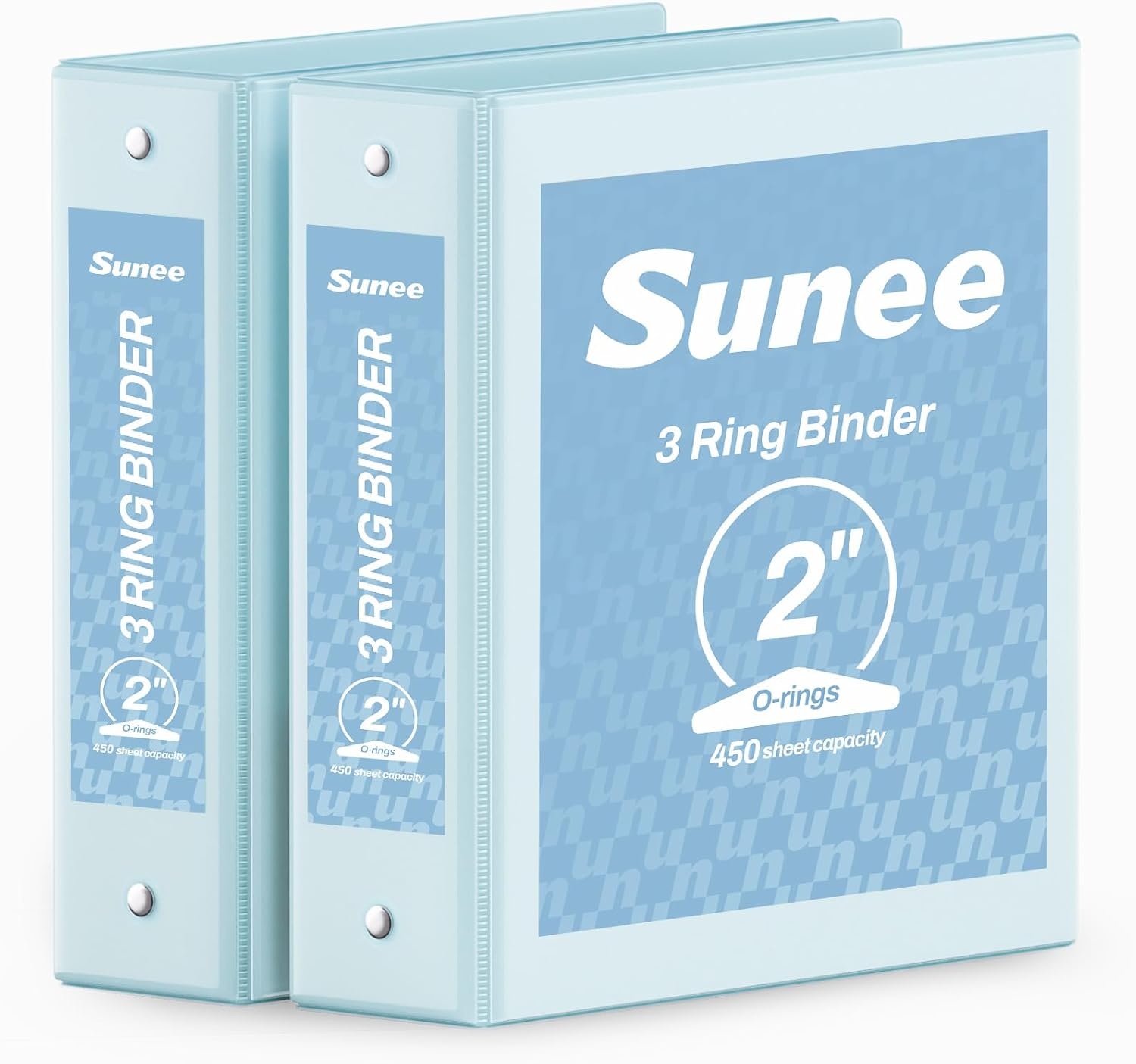 image:imageSUNEE 3 Ring Binder 15 Inch 2 Pack Clear View Binder Three Ring PVCFree Fit 85x11 Inches for School or Office Supplies YellowBlue