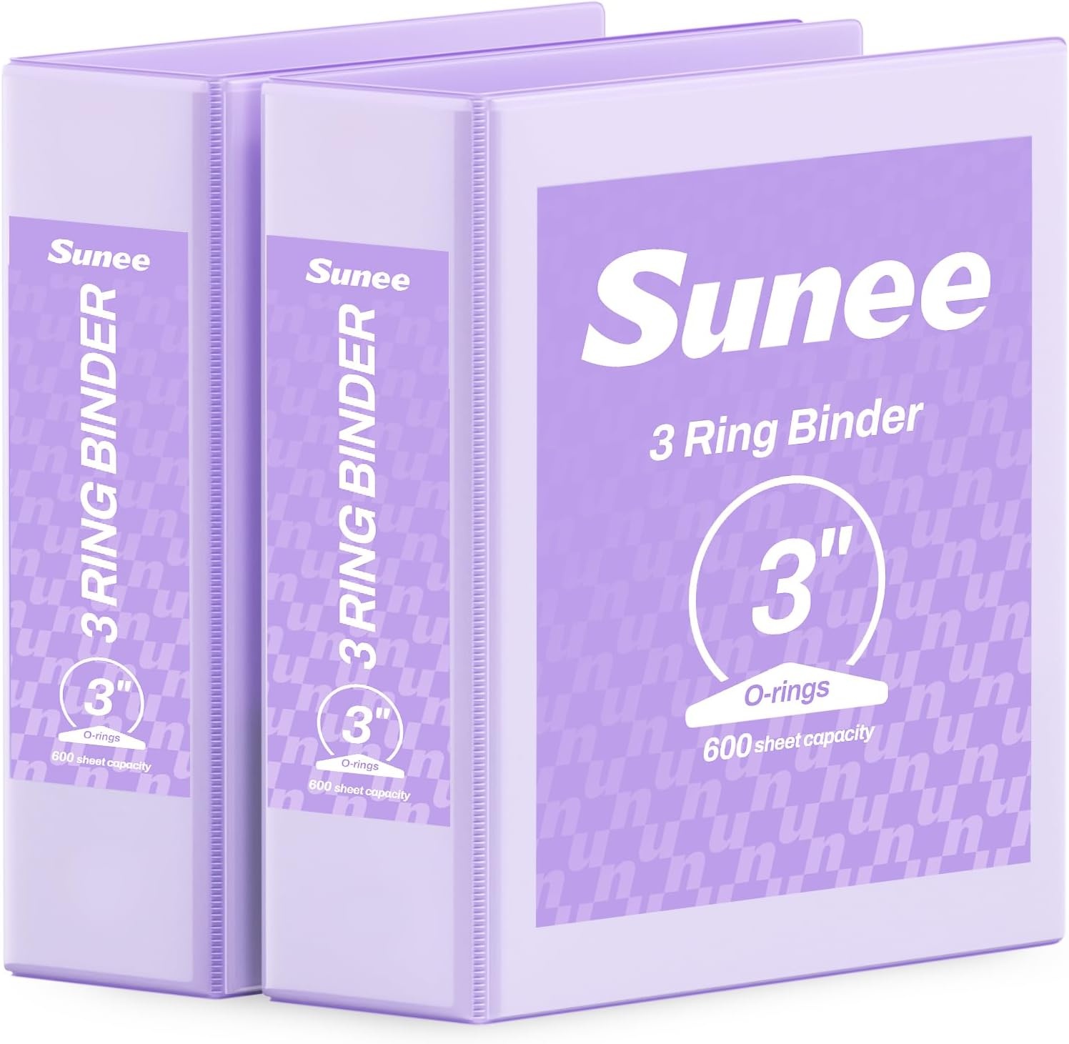 image:imageSUNEE 3 Ring Binder 15 Inch 2 Pack Clear View Binder Three Ring PVCFree Fit 85x11 Inches for School or Office Supplies YellowPurple