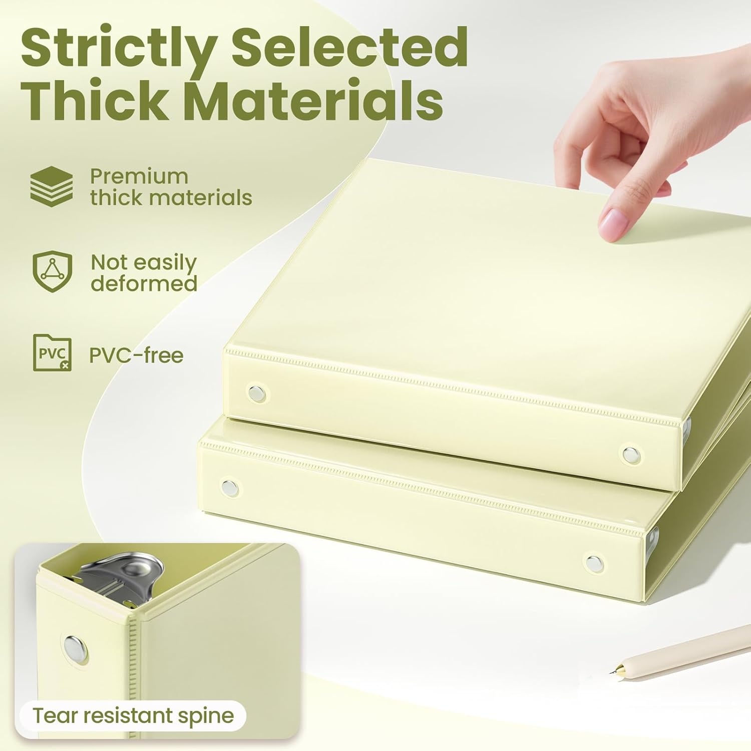 image:imageSUNEE 3 Ring Binder 15 Inch 2 Pack Clear View Binder Three Ring PVCFree Fit 85x11 Inches for School or Office Supplies YellowYellow