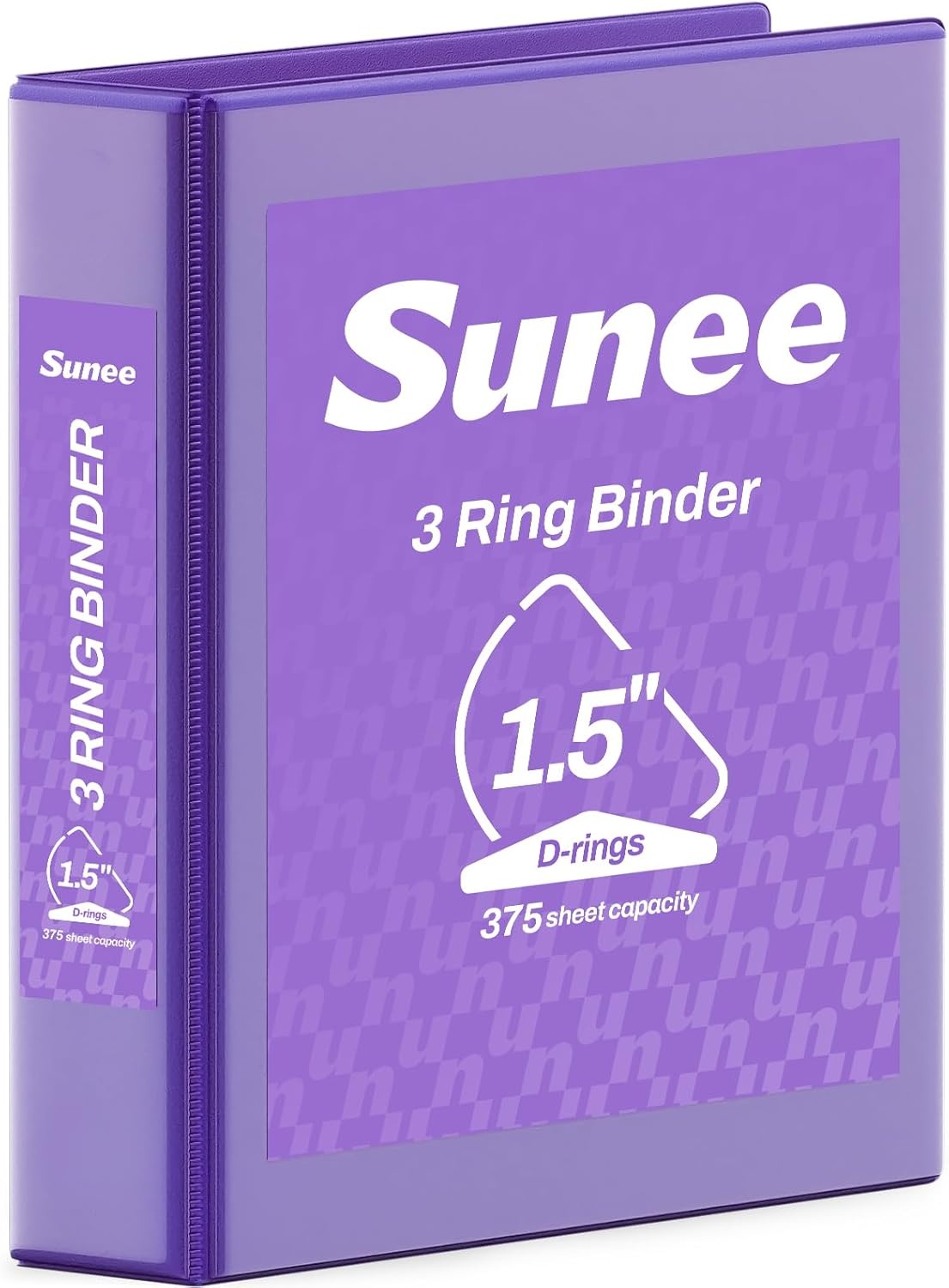 image:imageSUNEE 3 Ring Binder 2 Inch Clear View Binder Three Ring PVCFree Fit 85x11 Inches for School or Office Supplies Light Purple 2 PackDark Purple