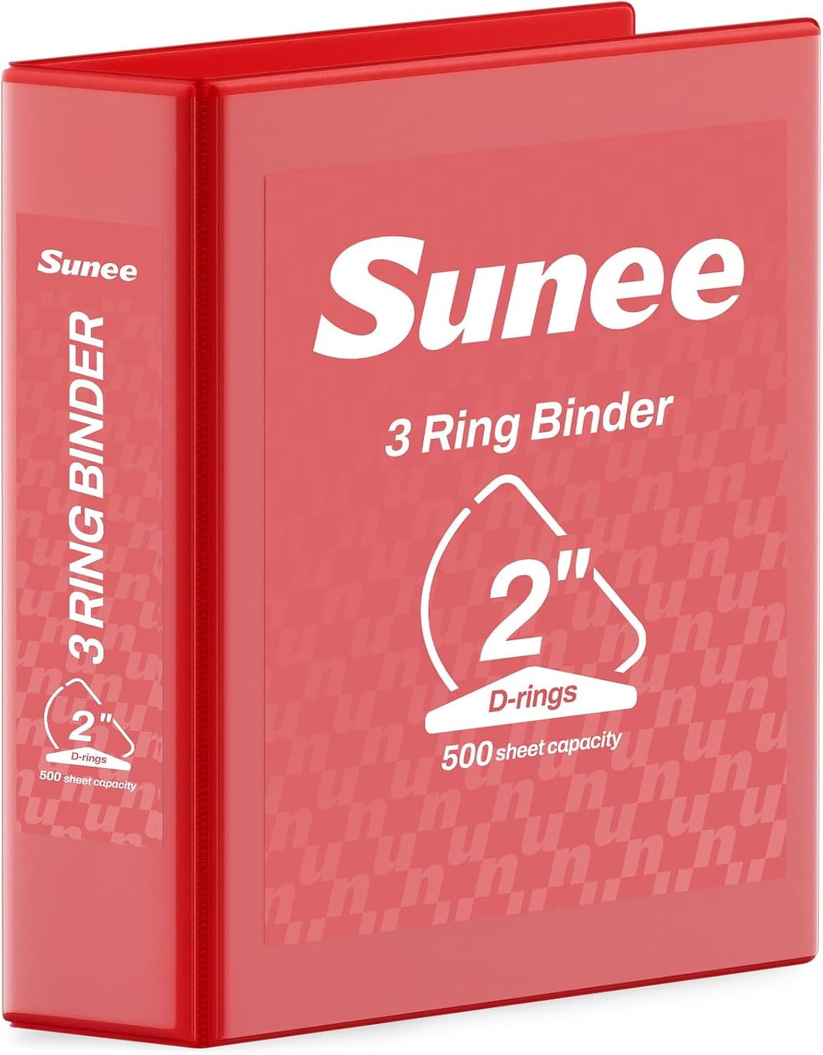 image:imageSUNEE 3 Ring Binder 2 Inch Clear View Binder Three Ring PVCFree Fit 85x11 Inches for School or Office Supplies Light Purple 2 PackDark Red
