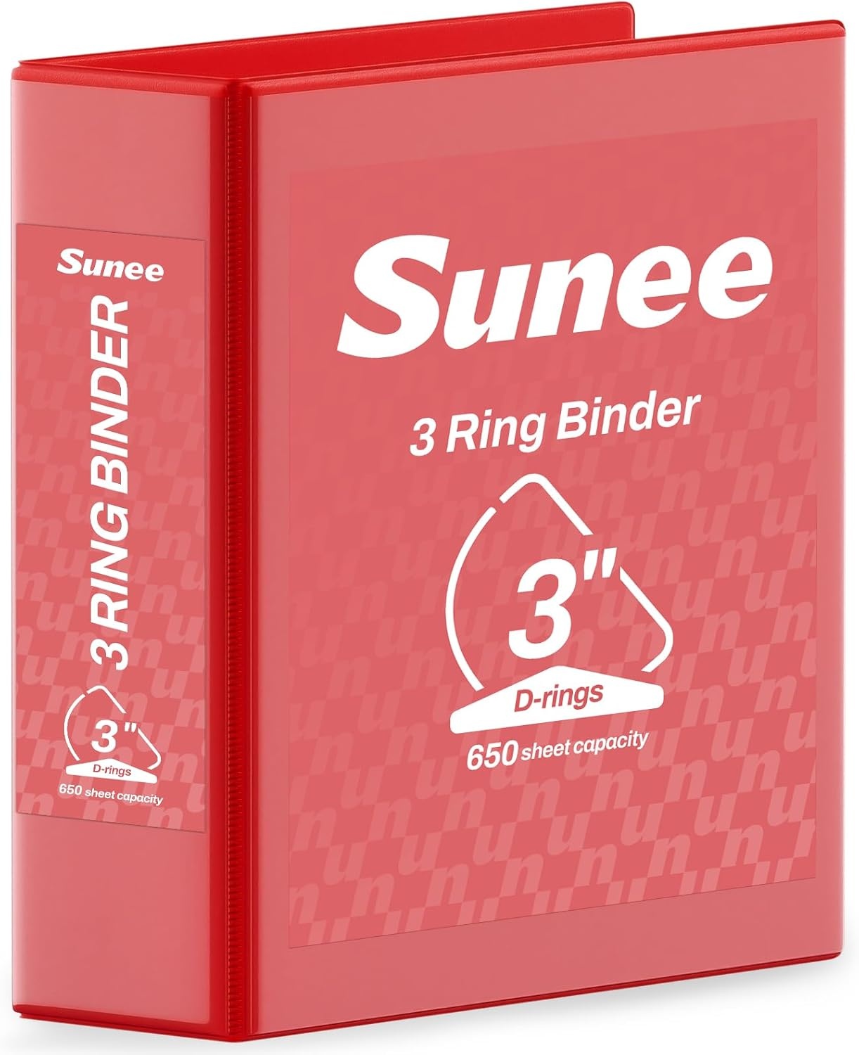 image:imageSUNEE 3 Ring Binder 2 Inch Clear View Binder Three Ring PVCFree Fit 85x11 Inches for School or Office Supplies Light Purple 2 PackDark Red