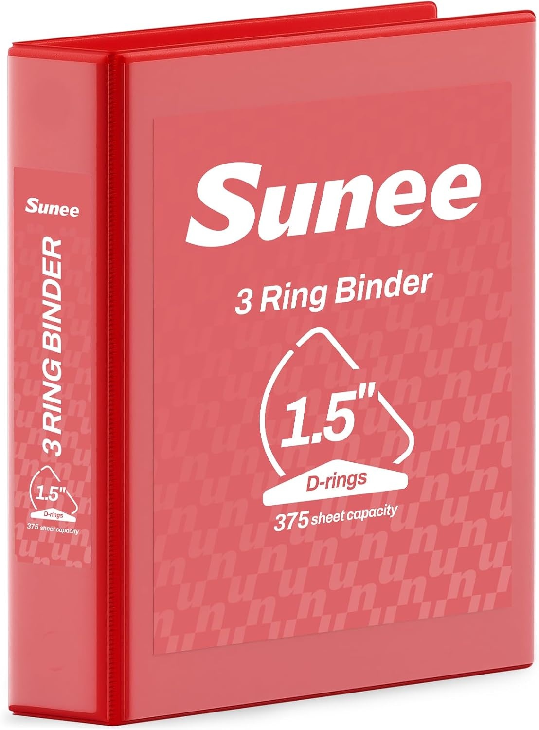 image:imageSUNEE 3 Ring Binder 2 Inch Clear View Binder Three Ring PVCFree Fit 85x11 Inches for School or Office Supplies Light Purple 2 PackDark Red