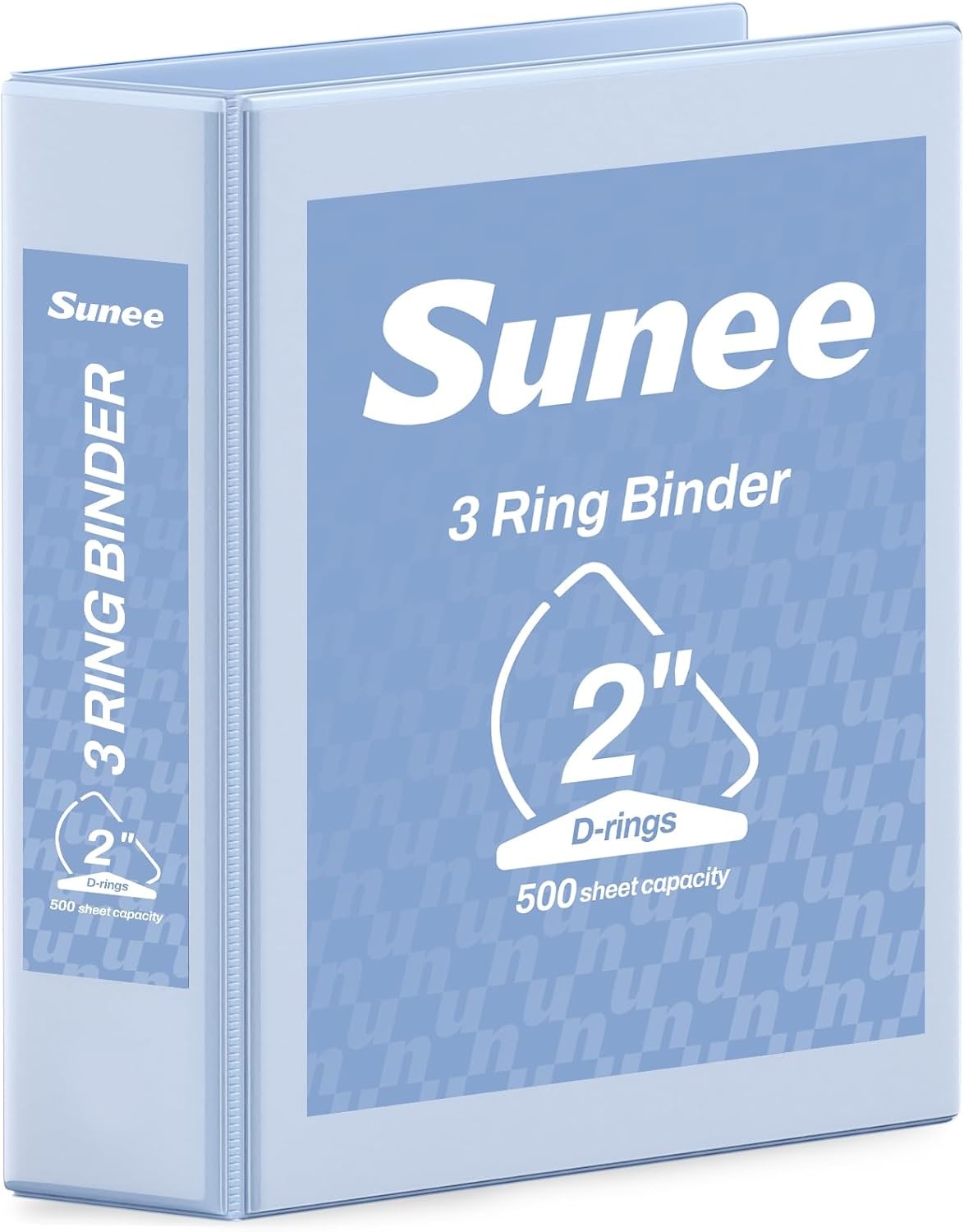 image:imageSUNEE 3 Ring Binder 2 Inch Clear View Binder Three Ring PVCFree Fit 85x11 Inches for School or Office Supplies Light Purple 2 PackHaze Blue