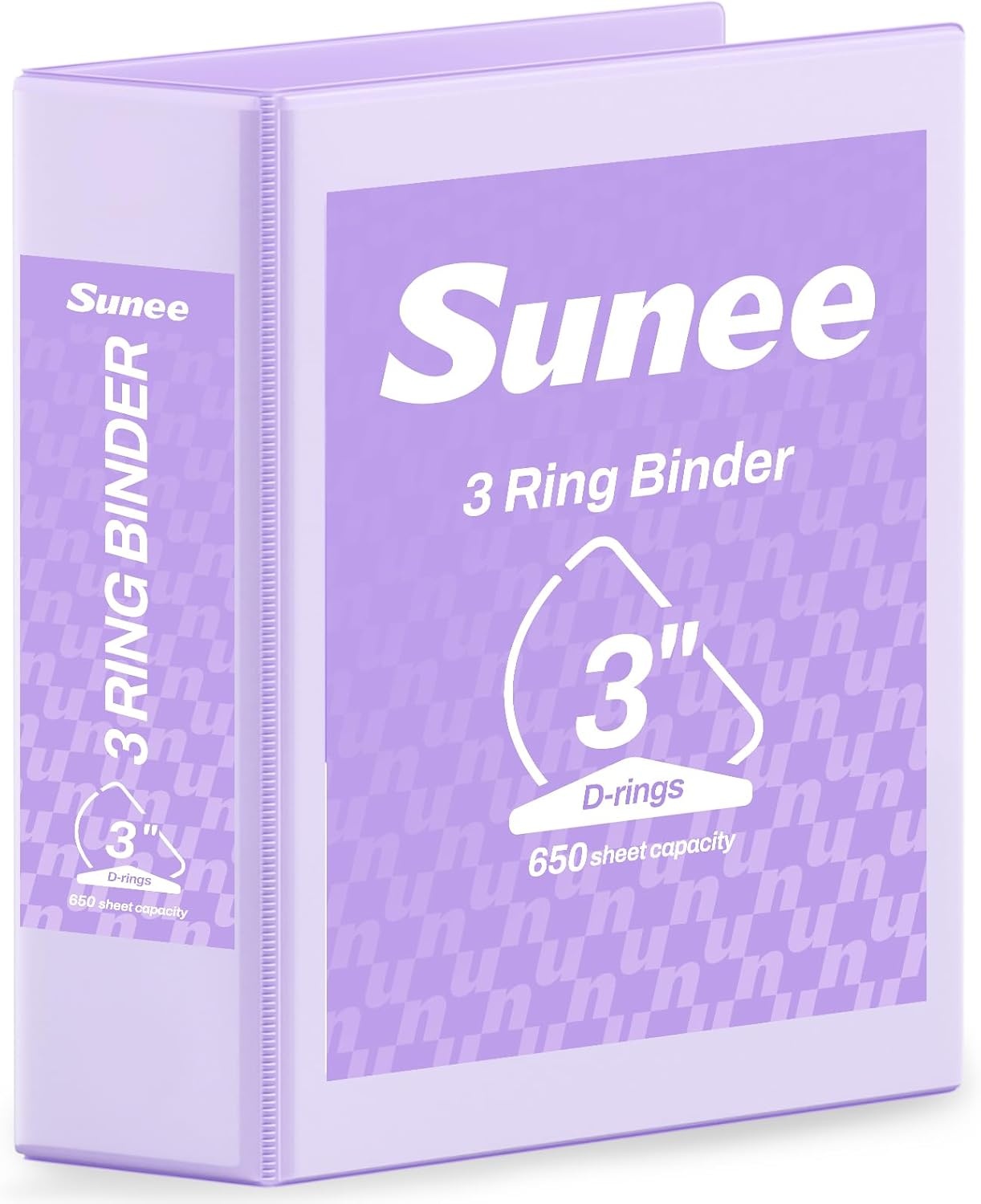 image:imageSUNEE 3 Ring Binder 2 Inch Clear View Binder Three Ring PVCFree Fit 85x11 Inches for School or Office Supplies Light Purple 2 PackLight Purple