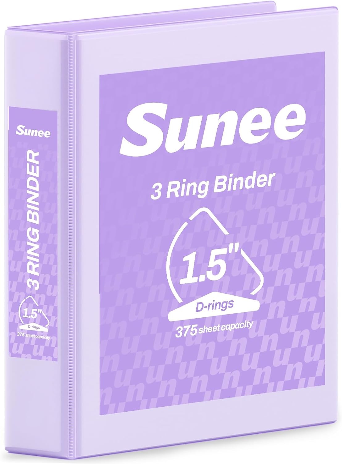 image:imageSUNEE 3 Ring Binder 2 Inch Clear View Binder Three Ring PVCFree Fit 85x11 Inches for School or Office Supplies Light Purple 2 PackLight Purple