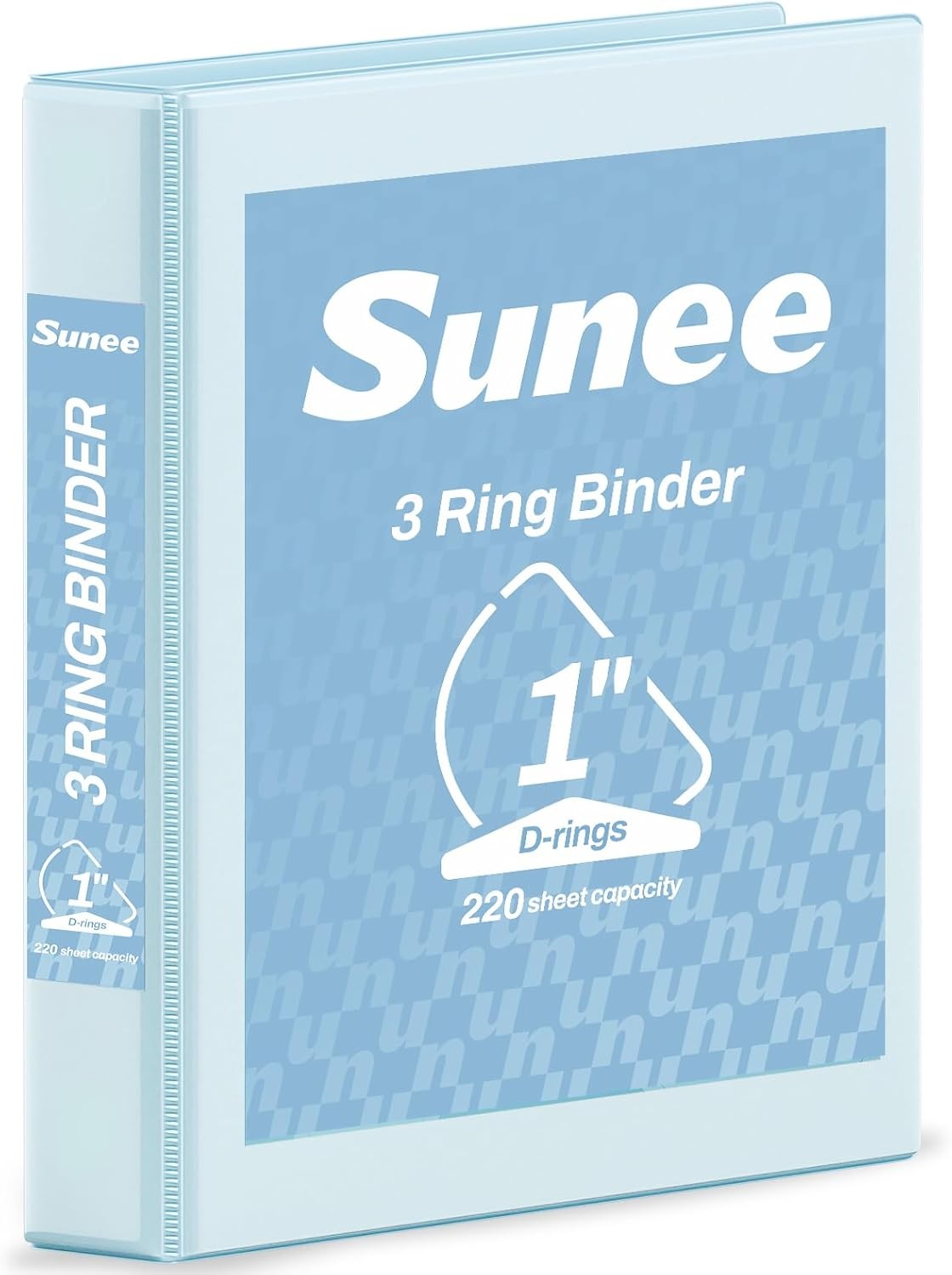 image:imageSUNEE 3 Ring Binder 2 Inch Clear View Binder Three Ring PVCFree Fit 85x11 Inches for School or Office Supplies Light Purple 2 PackPastel Blue