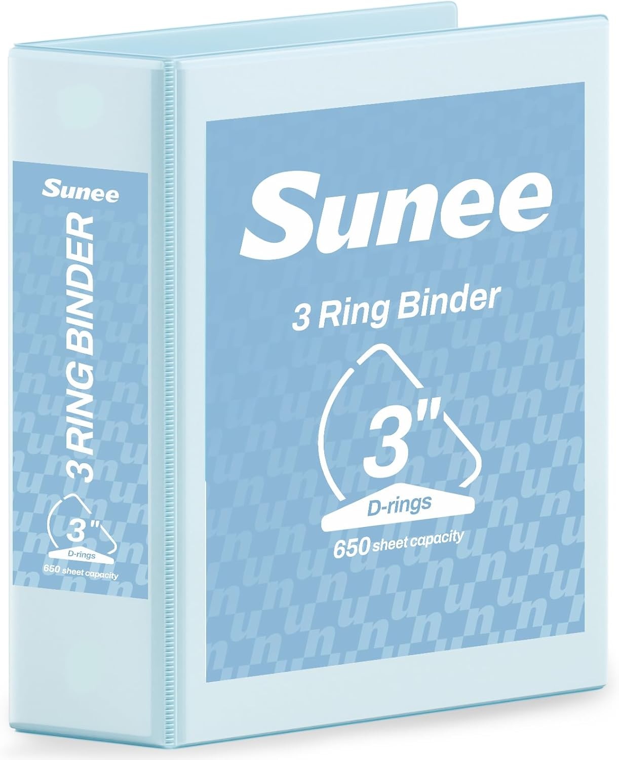 image:imageSUNEE 3 Ring Binder 2 Inch Clear View Binder Three Ring PVCFree Fit 85x11 Inches for School or Office Supplies Light Purple 2 PackPastel Blue