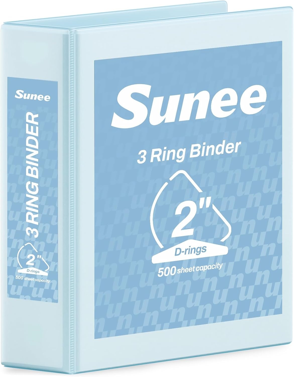 image:imageSUNEE 3 Ring Binder 2 Inch Clear View Binder Three Ring PVCFree Fit 85x11 Inches for School or Office Supplies Light Purple 2 PackPastel Blue