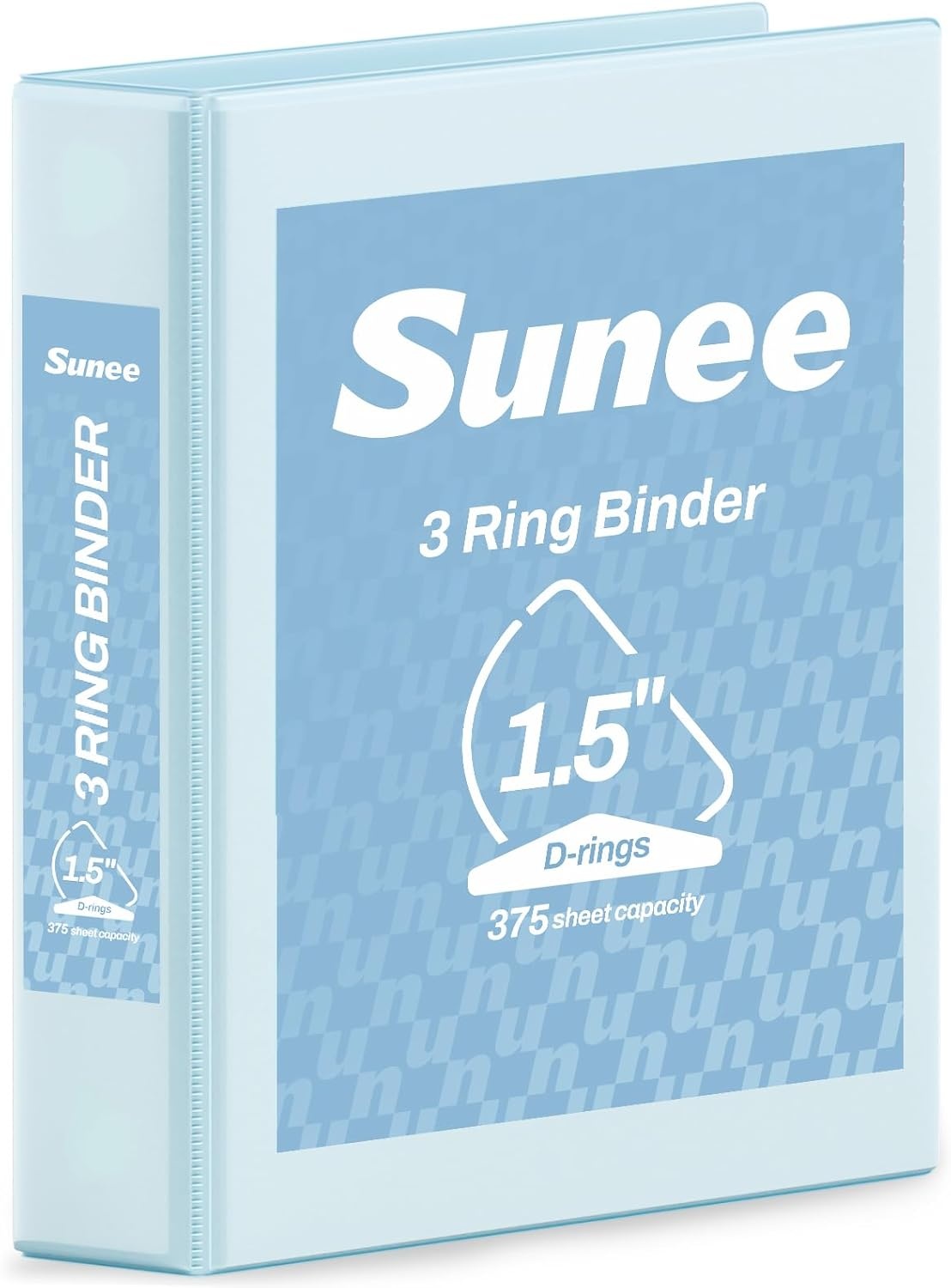 image:imageSUNEE 3 Ring Binder 2 Inch Clear View Binder Three Ring PVCFree Fit 85x11 Inches for School or Office Supplies Light Purple 2 PackPastel Blue