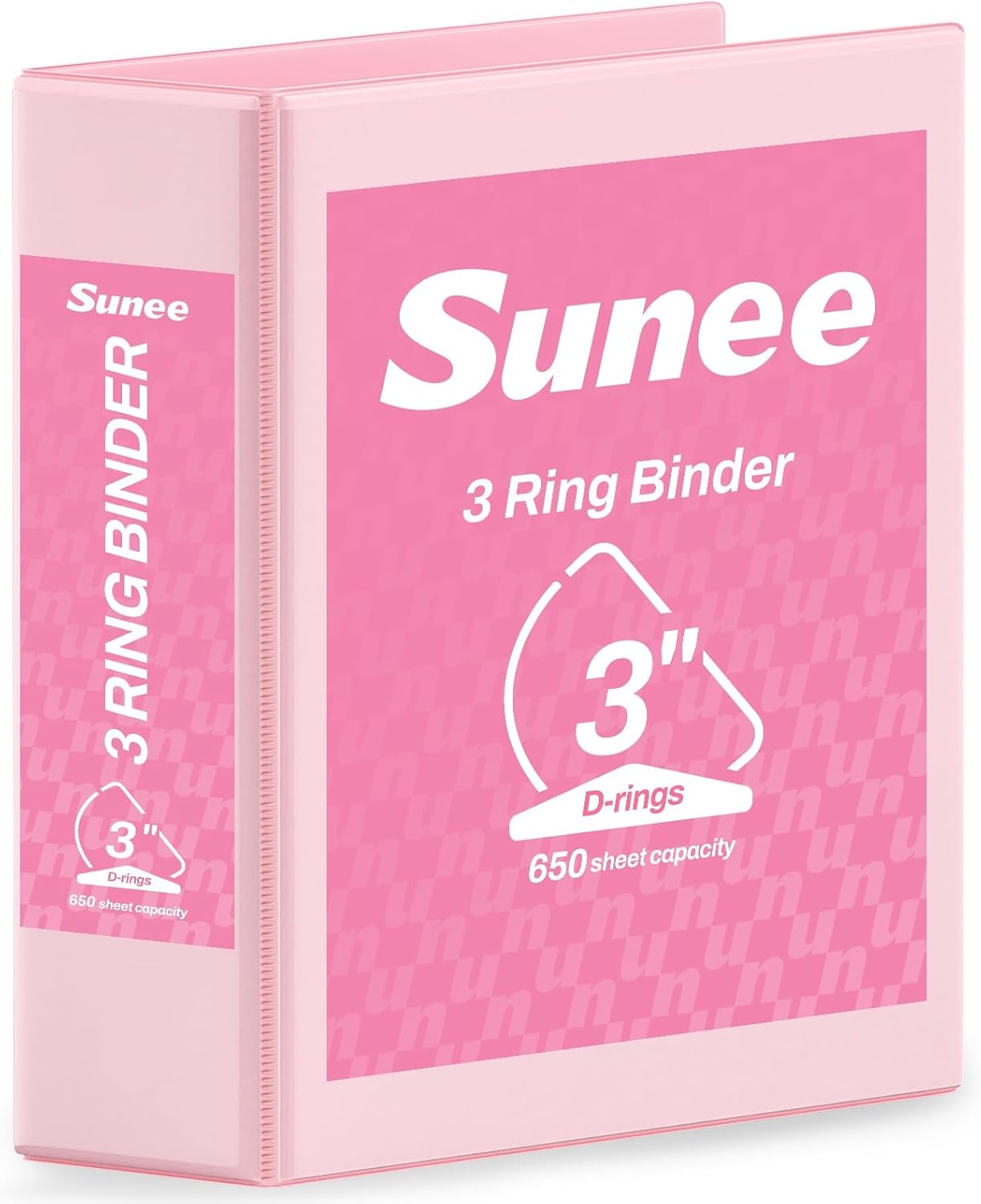 image:imageSUNEE 3 Ring Binder 2 Inch Clear View Binder Three Ring PVCFree Fit 85x11 Inches for School or Office Supplies Light Purple 2 PackPink