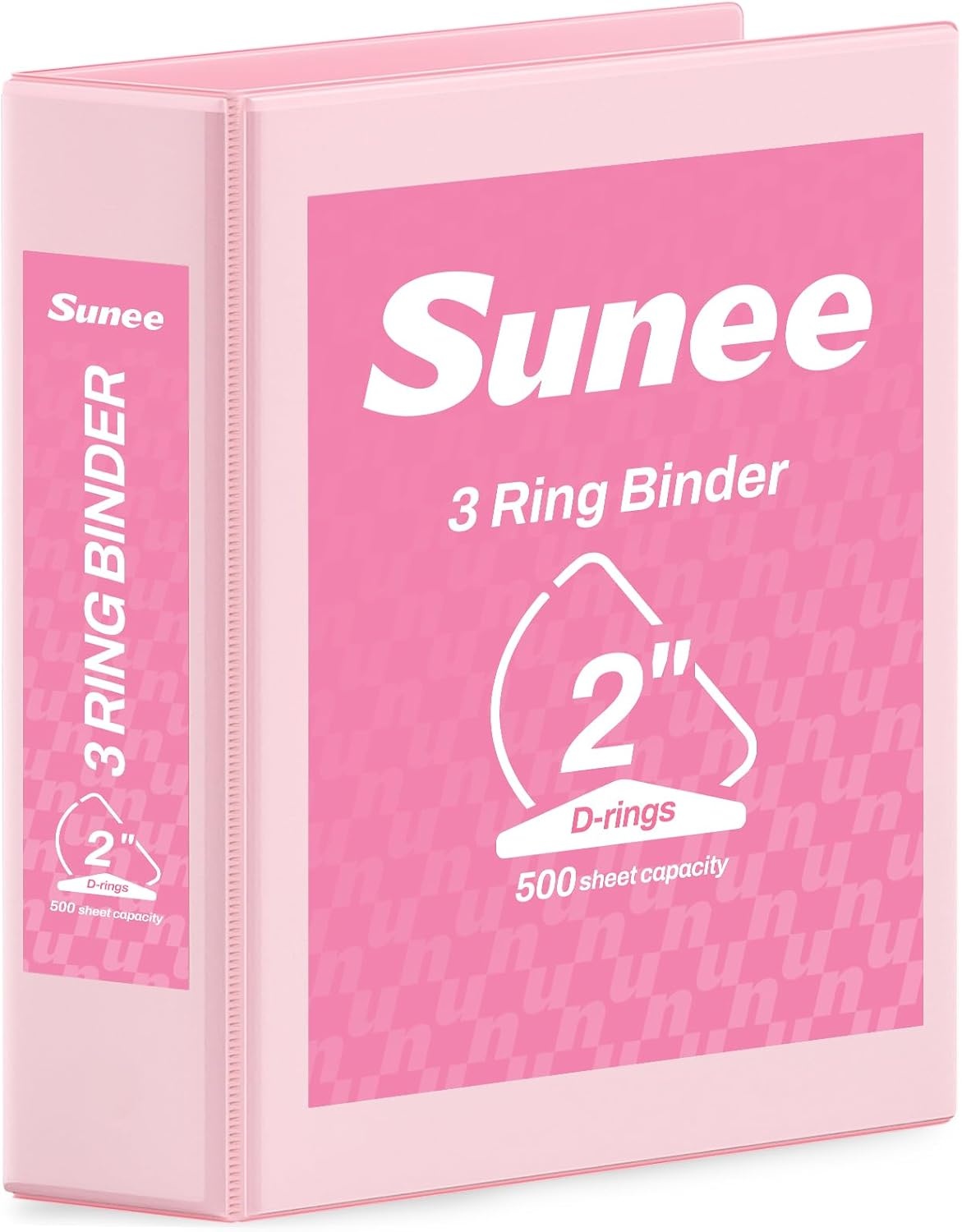 image:imageSUNEE 3 Ring Binder 2 Inch Clear View Binder Three Ring PVCFree Fit 85x11 Inches for School or Office Supplies Light Purple 2 PackPink