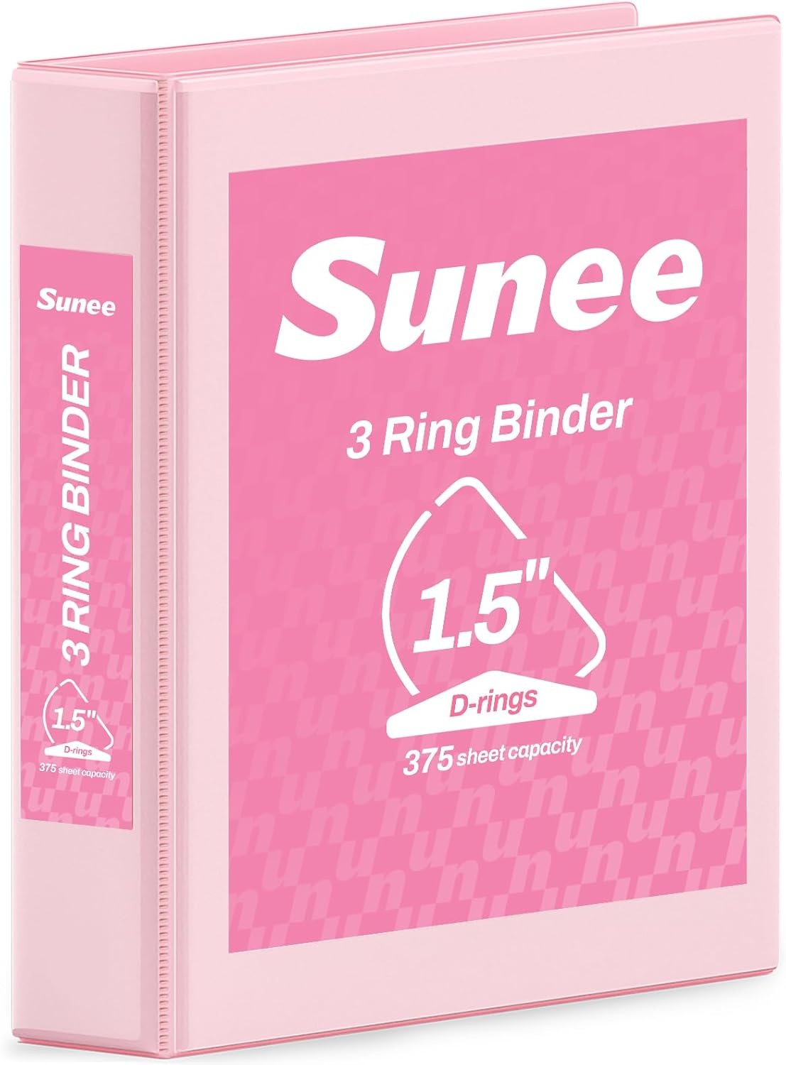 image:imageSUNEE 3 Ring Binder 2 Inch Clear View Binder Three Ring PVCFree Fit 85x11 Inches for School or Office Supplies Light Purple 2 PackPink
