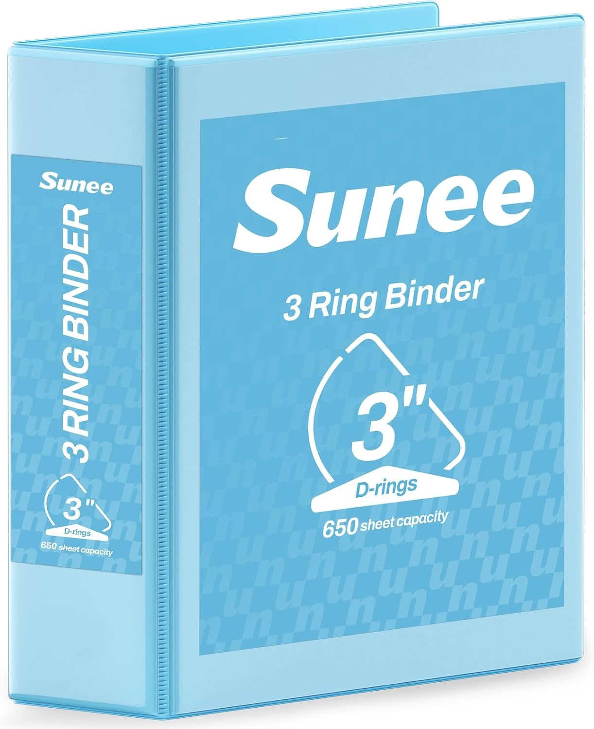 image:imageSUNEE 3 Ring Binder 2 Inch Clear View Binder Three Ring PVCFree Fit 85x11 Inches for School or Office Supplies Light Purple 2 PackSky Blue