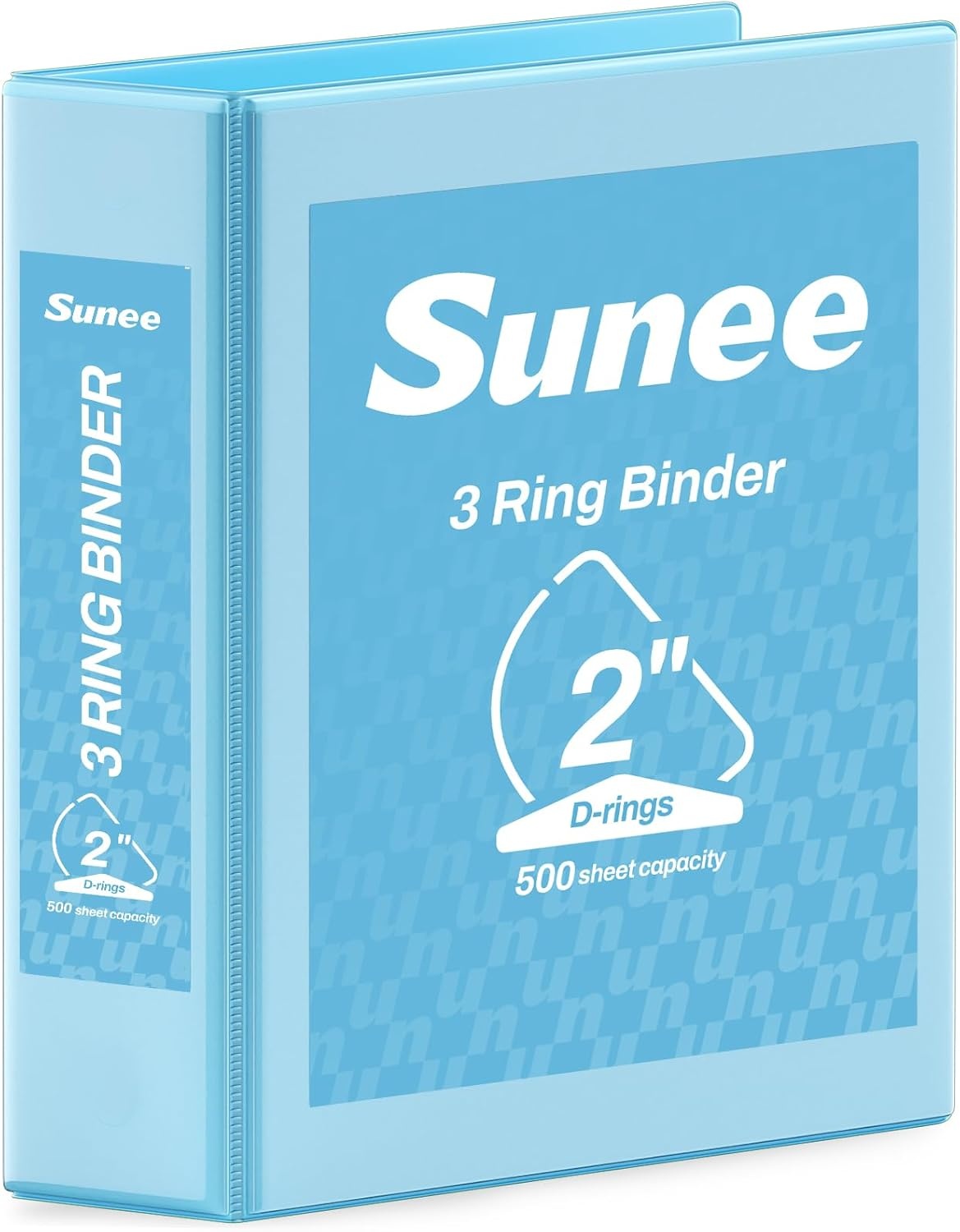 image:imageSUNEE 3 Ring Binder 2 Inch Clear View Binder Three Ring PVCFree Fit 85x11 Inches for School or Office Supplies Light Purple 2 PackSky Blue