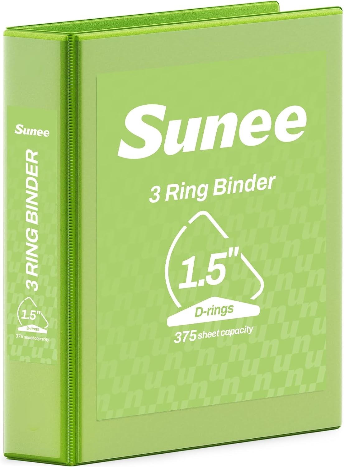 image:imageSUNEE 3 Ring Binder 2 Inch Clear View Binder Three Ring PVCFree Fit 85x11 Inches for School or Office Supplies Light Purple 2 PackTender Green