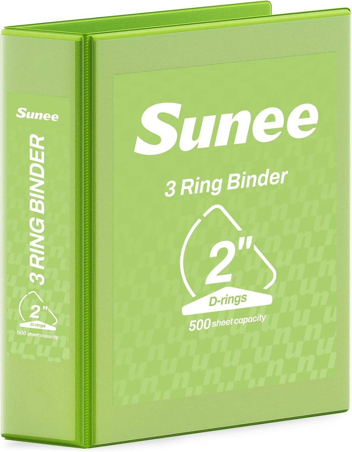 image:imageSUNEE 3 Ring Binder 2 Inch Clear View Binder Three Ring PVCFree Fit 85x11 Inches for School or Office Supplies Light Purple 2 PackTender Green