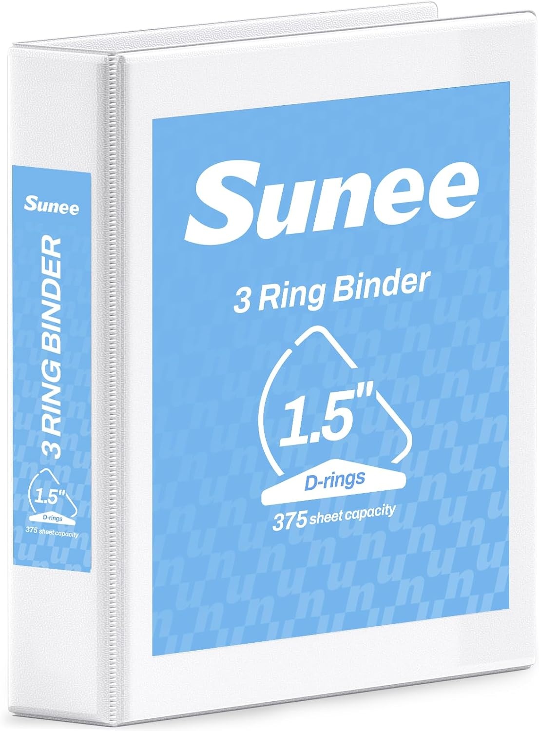 image:imageSUNEE 3 Ring Binder 2 Inch Clear View Binder Three Ring PVCFree Fit 85x11 Inches for School or Office Supplies Light Purple 2 PackWhite