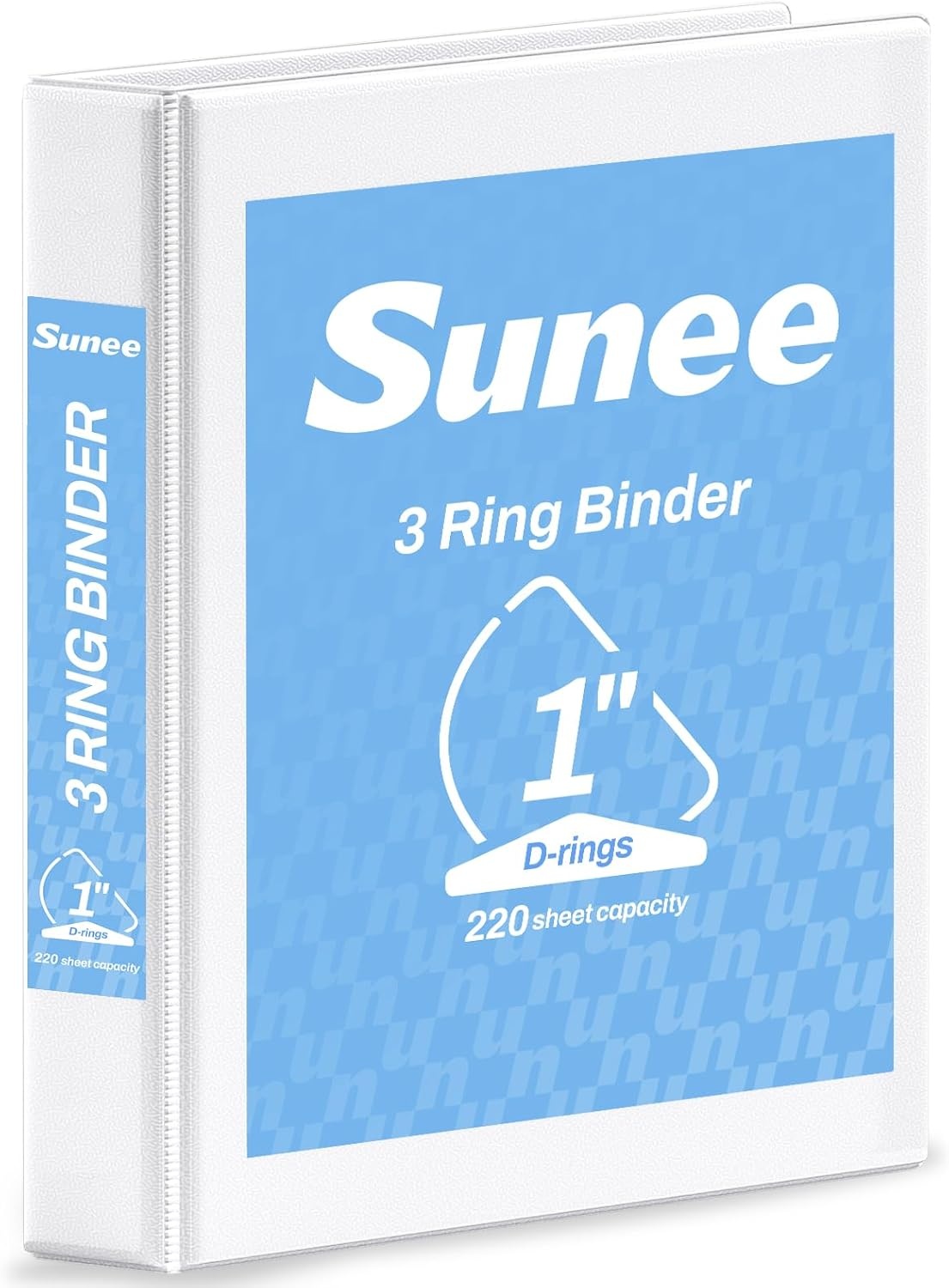 image:imageSUNEE 3 Ring Binder 2 Inch Clear View Binder Three Ring PVCFree Fit 85x11 Inches for School or Office Supplies Light Purple 2 PackWhite