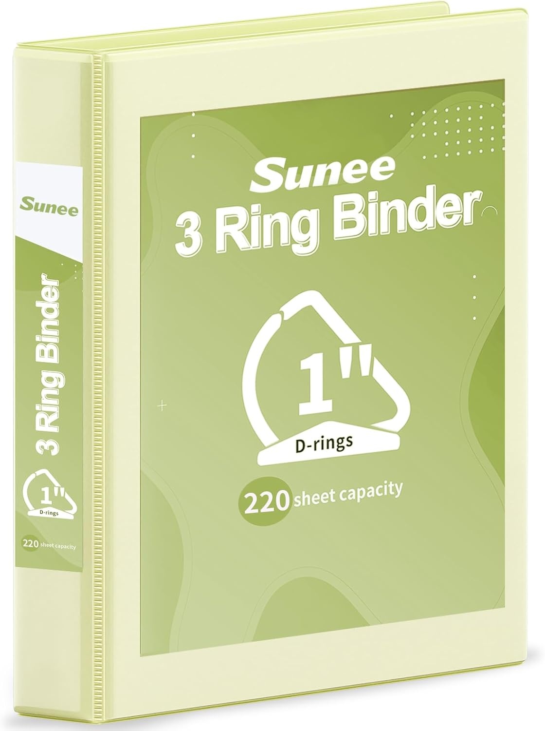 image:imageSUNEE 3 Ring Binder 2 Inch Clear View Binder Three Ring PVCFree Fit 85x11 Inches for School or Office Supplies Light Purple 2 PackYellow