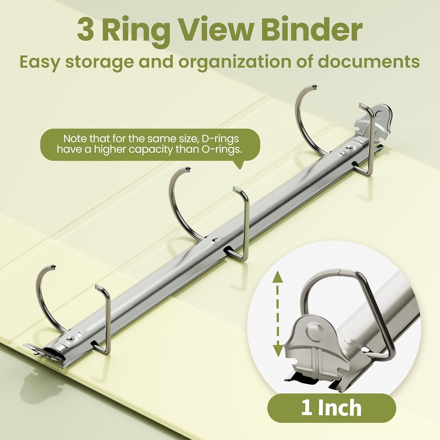 image:imageSUNEE 3 Ring Binder 2 Inch Clear View Binder Three Ring PVCFree Fit 85x11 Inches for School or Office Supplies Light Purple 2 PackYellow