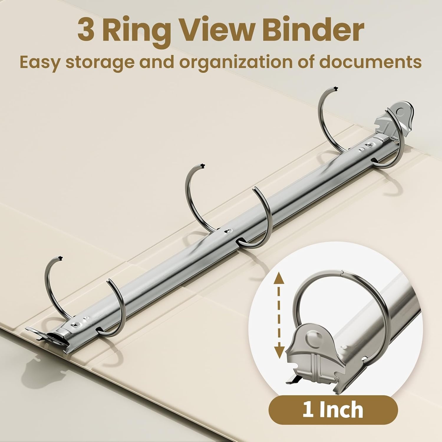image:imageSUNEE 3 Ring Binders 2 Inch 4 Pack Clear View Binder Three Ring PVCFree Fit 85x11 Inches for School or Office Supplies Assorted PastelNeutral Aesthetic