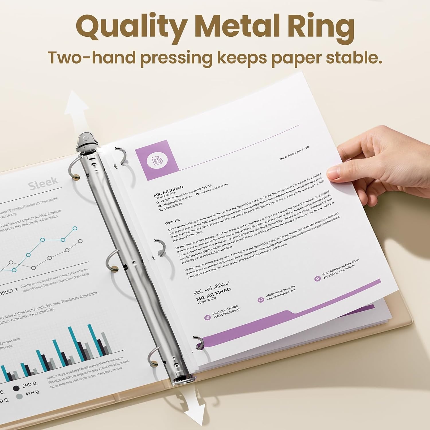 image:imageSUNEE 3 Ring Binders 2 Inch 4 Pack Clear View Binder Three Ring PVCFree Fit 85x11 Inches for School or Office Supplies Assorted PastelNeutral Aesthetic