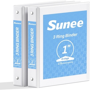 image:imageSUNEE 3 Ring Binder 2 Inch 2 Pack Clear View Three Ring PVCFree Fit 85x11 Inches for School or Office Supplies WhiteWhite