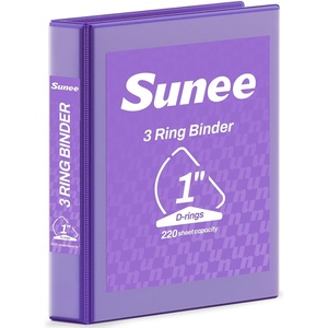 image:imageSUNEE 3 Ring Binder 2 Inch Clear View Binder Three Ring PVCFree Fit 85x11 Inches for School or Office Supplies Light Purple 2 PackDark Purple