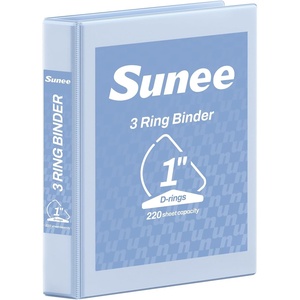image:imageSUNEE 3 Ring Binder 2 Inch Clear View Binder Three Ring PVCFree Fit 85x11 Inches for School or Office Supplies Light Purple 2 PackHaze Blue