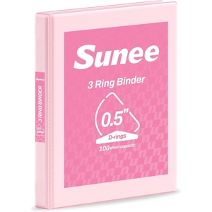 image:imageSUNEE 3 Ring Binder 2 Inch Clear View Binder Three Ring PVCFree Fit 85x11 Inches for School or Office Supplies Light Purple 2 PackPink