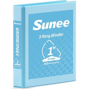 image:imageSUNEE 3 Ring Binder 2 Inch Clear View Binder Three Ring PVCFree Fit 85x11 Inches for School or Office Supplies Light Purple 2 PackSky Blue