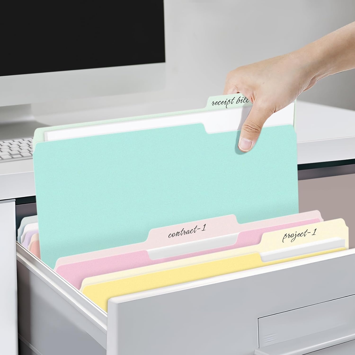 image:imageSUNEE File Folders 30 Pack Manilla Folders 85 x 11 Colored File Folders Home Office School Supplies for Documents Files Paper Purple6 Soft Colors