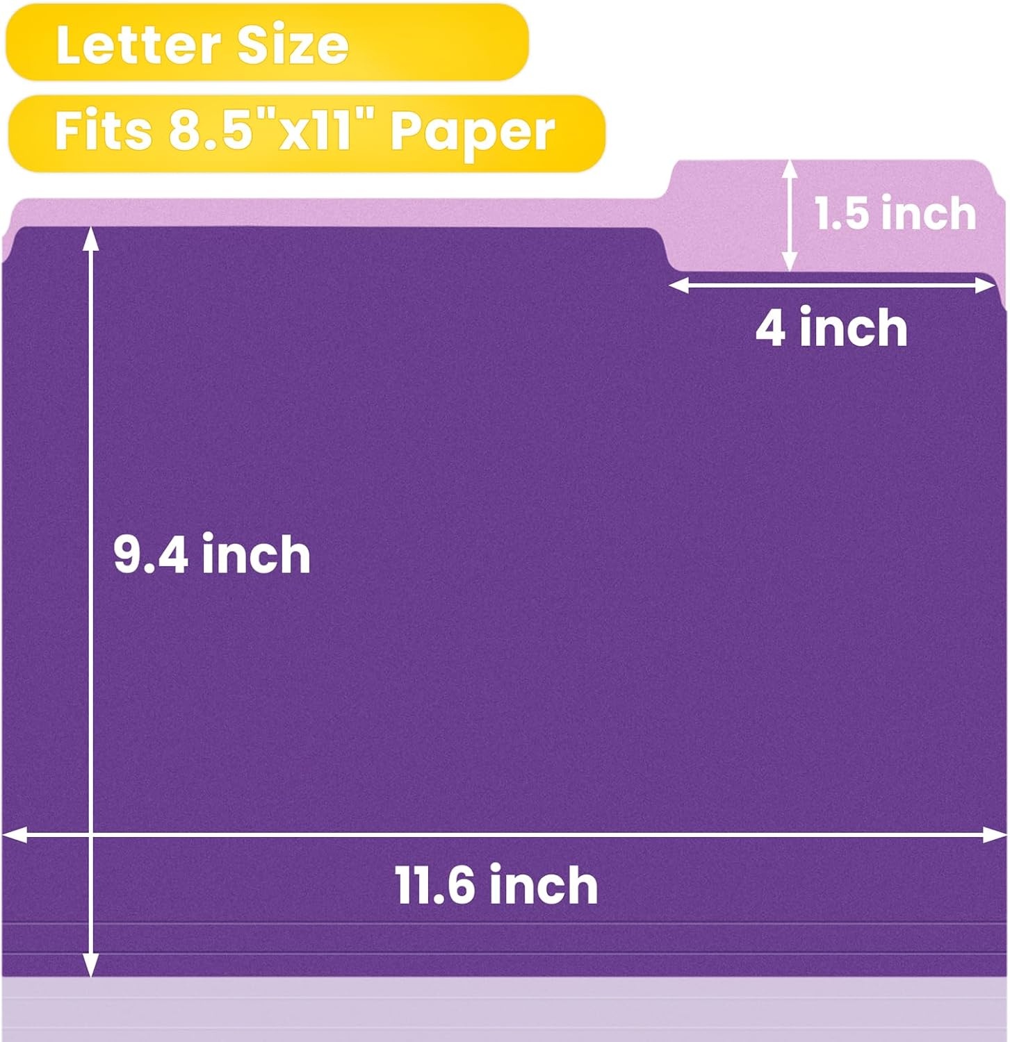 image:imageSUNEE File Folders 30 Pack Manilla Folders 85 x 11 Colored File Folders Home Office School Supplies for Documents Files Paper PurplePurple