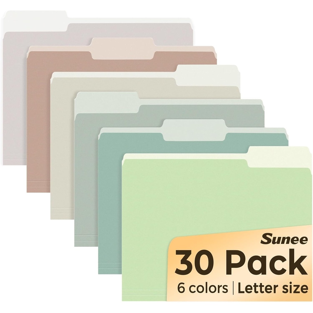 image:imageSUNEE File Folders 30 Pack Manilla Folders 85 x 11 Colored File Folders Home Office School Supplies for Documents Files Paper Purple6 Morandi Colors