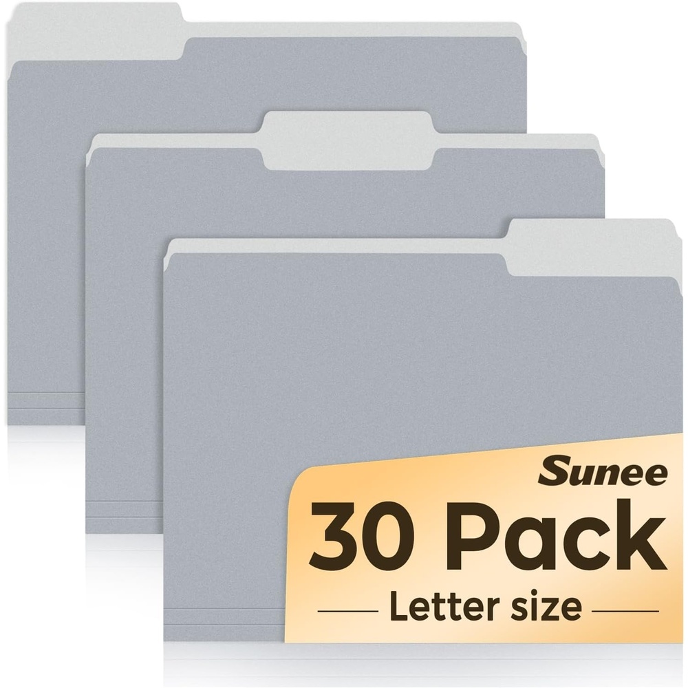 image:imageSUNEE File Folders 30 Pack Manilla Folders 85 x 11 Colored File Folders Home Office School Supplies for Documents Files Paper PurpleGray