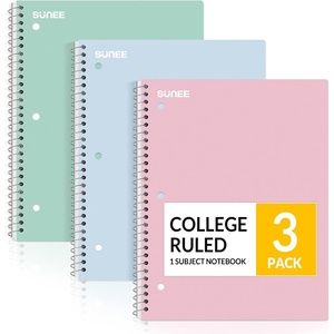 image:imageSUNEE Spiral Notebooks 3 Pack 1Subject College Ruled Paper 8 x 1012 70 Sheets per Notebook Assorted Pastel Colors Spiral Notebooks for SchoolPastel