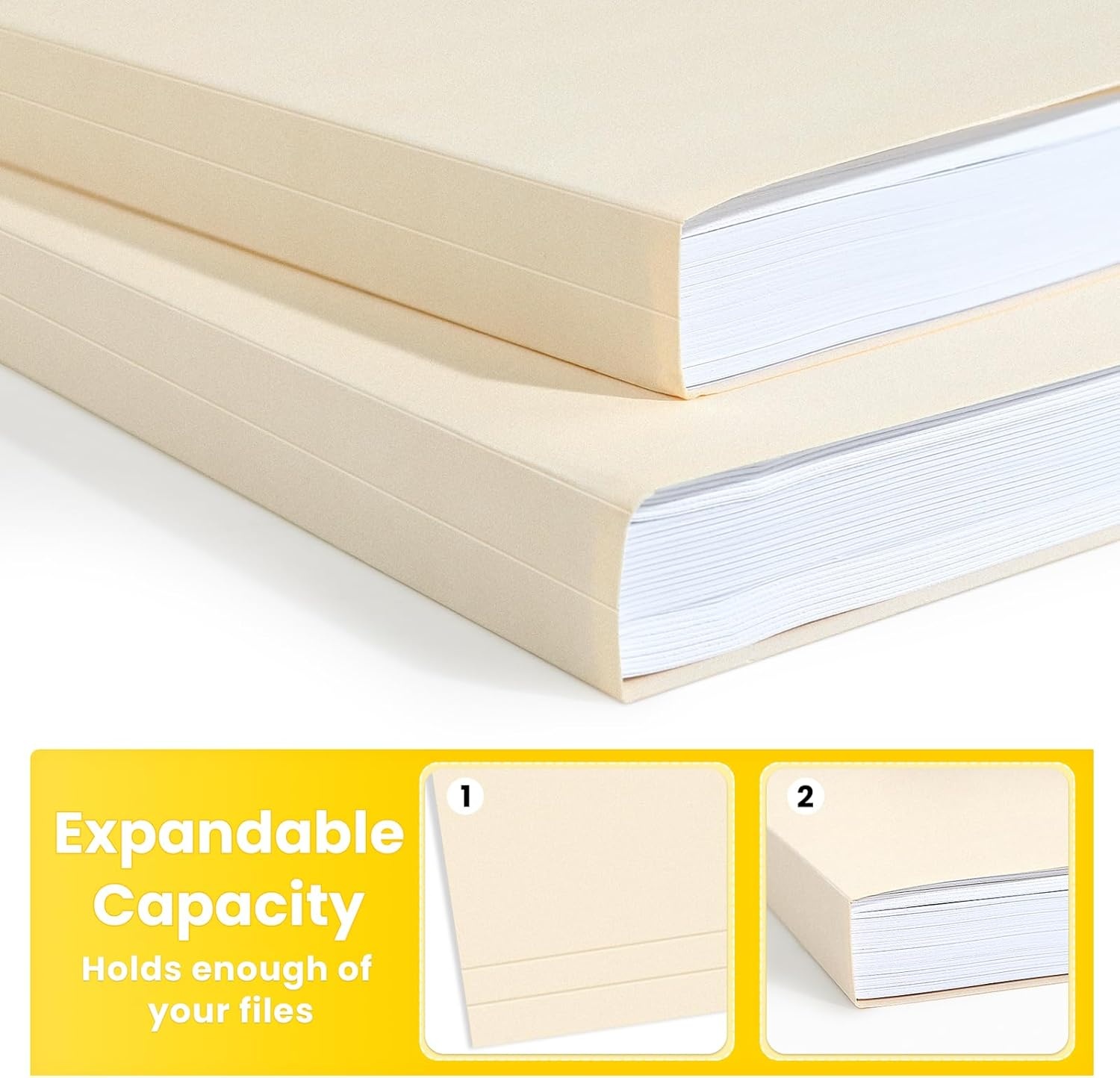 image:imageSUNEE Manilla Folders Letter Size 85 x 11 inches100 Per Box 13 Cut Tab for Easy Labeling and Organization Durable Standard Paper for Home Office School Filinglegal size