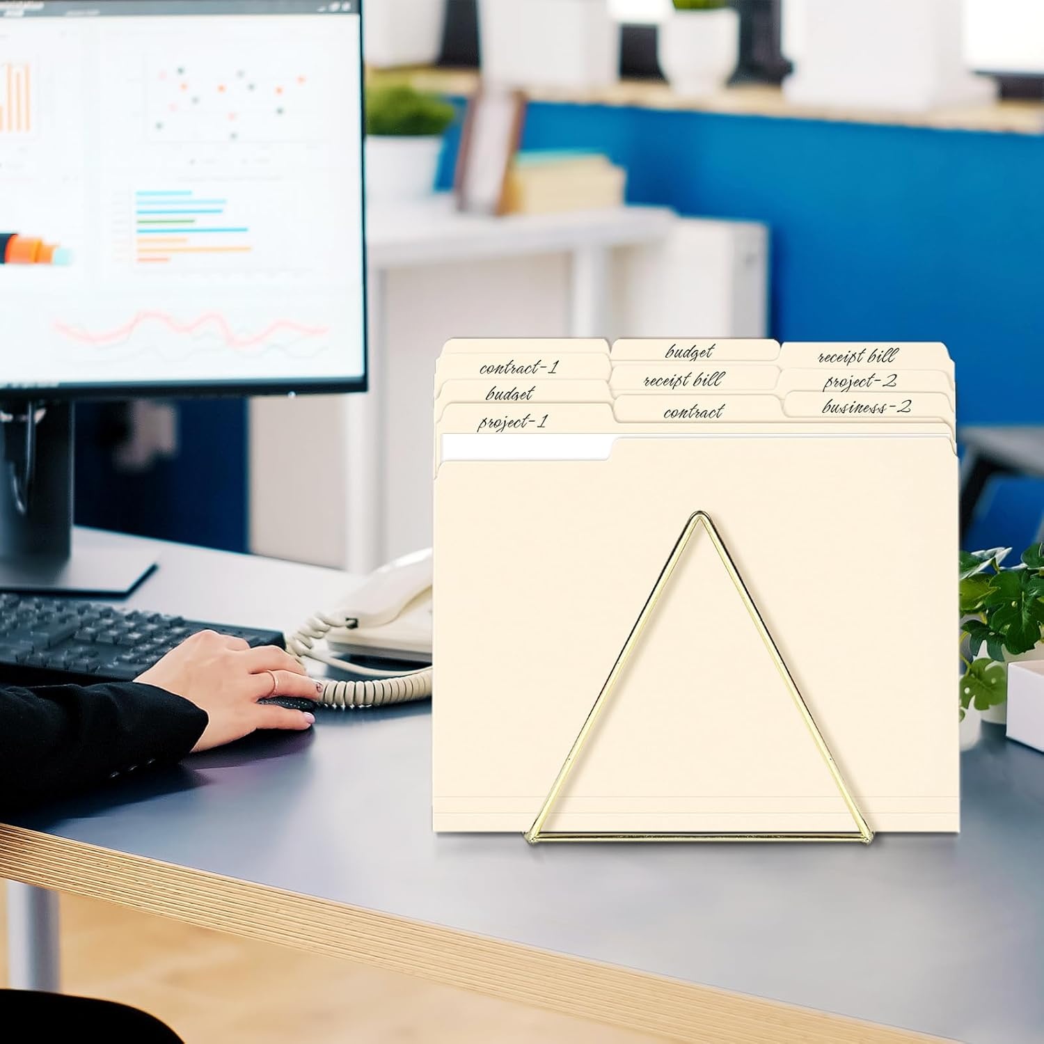 image:imageSUNEE Manilla Folders Letter Size 85 x 11 inches100 Per Box 13 Cut Tab for Easy Labeling and Organization Durable Standard Paper for Home Office School Filingletter size