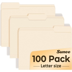image:imageSUNEE Manilla Folders Letter Size 85 x 11 inches100 Per Box 13 Cut Tab for Easy Labeling and Organization Durable Standard Paper for Home Office School Filingletter size