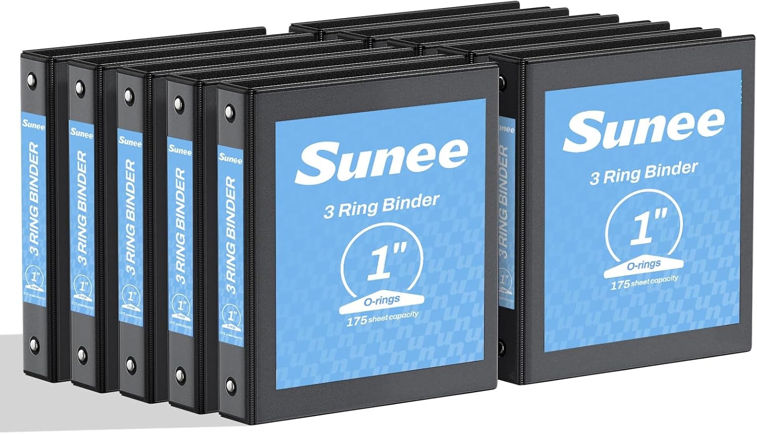 image:imageSUNEE 2 Inch Binders 3 Ring 4 Pack PVCFree Clear View 2 Binders Fits 85x11 Inches for School Office amp Home Use WhiteBlack