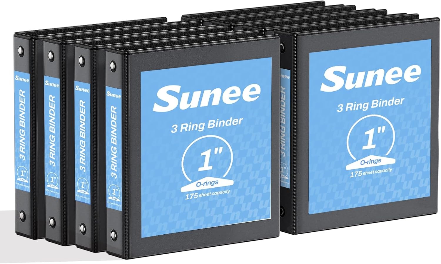 image:imageSUNEE 2 Inch Binders 3 Ring 4 Pack PVCFree Clear View 2 Binders Fits 85x11 Inches for School Office amp Home Use WhiteBlack