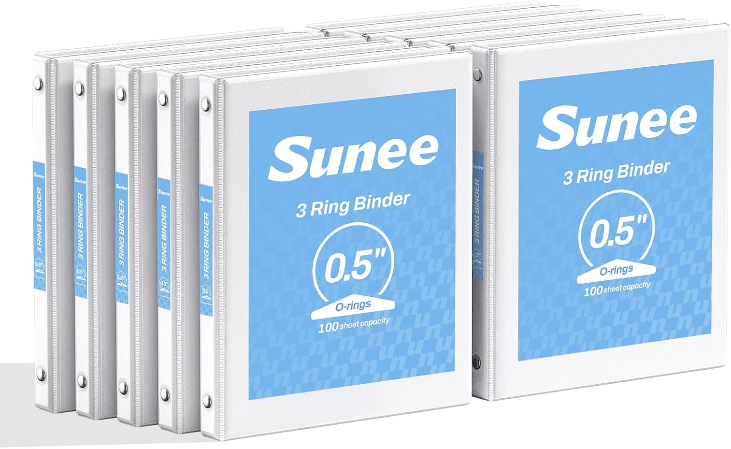 image:imageSUNEE 2 Inch Binders 3 Ring 4 Pack PVCFree Clear View 2 Binders Fits 85x11 Inches for School Office amp Home Use WhiteWhite
