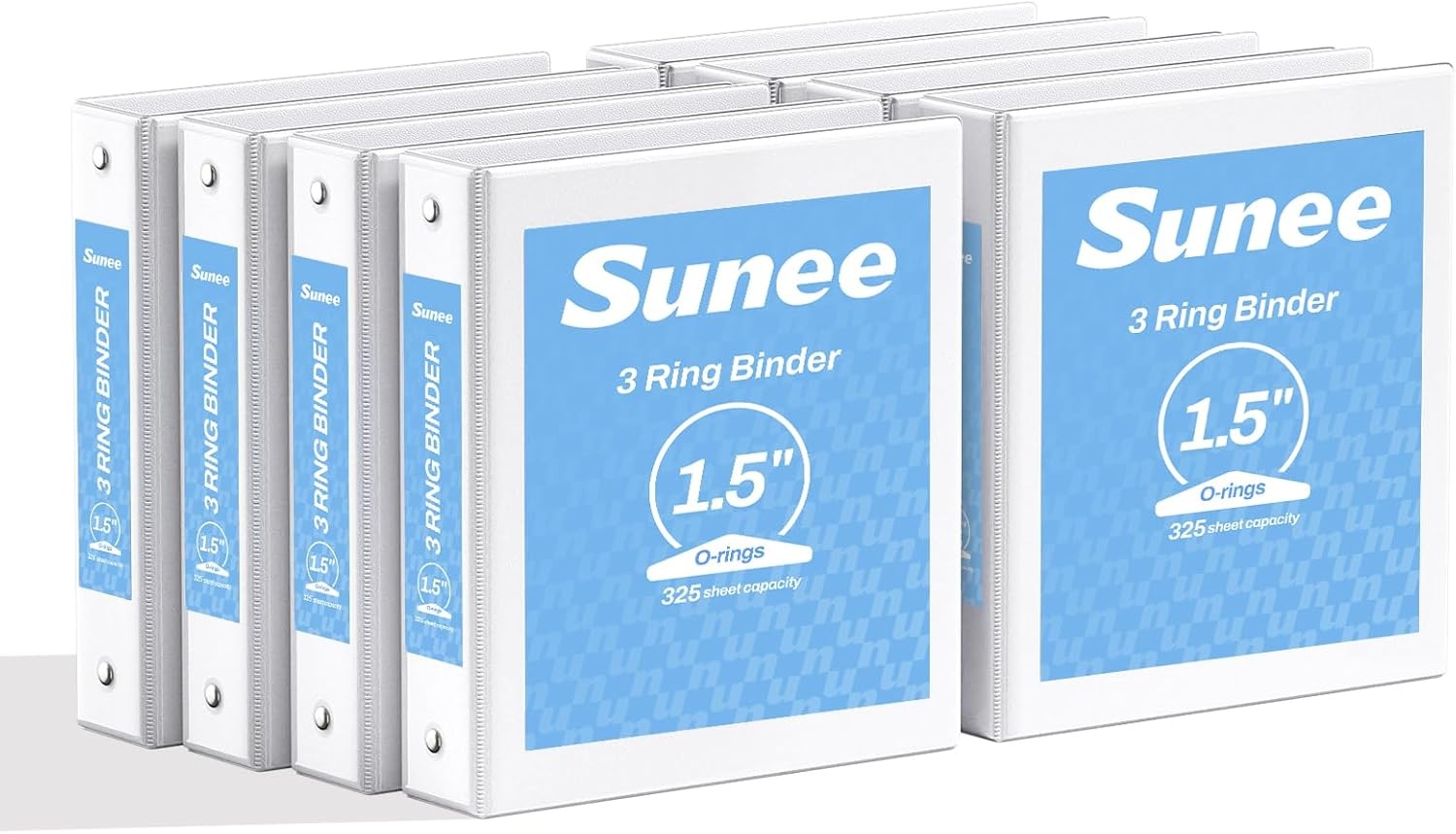 image:imageSUNEE 2 Inch Binders 3 Ring 4 Pack PVCFree Clear View 2 Binders Fits 85x11 Inches for School Office amp Home Use WhiteWhite