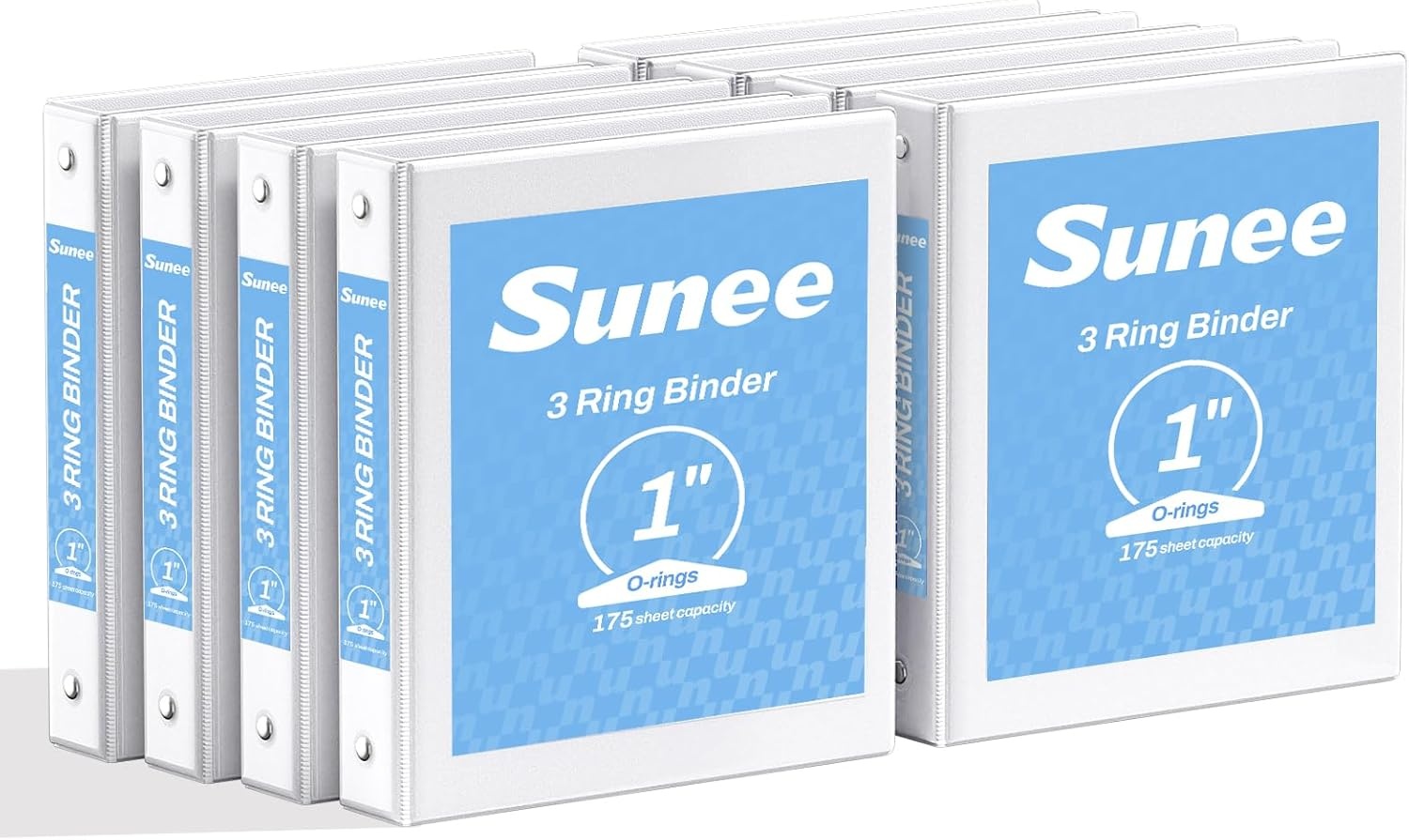 image:imageSUNEE 2 Inch Binders 3 Ring 4 Pack PVCFree Clear View 2 Binders Fits 85x11 Inches for School Office amp Home Use WhiteWhite